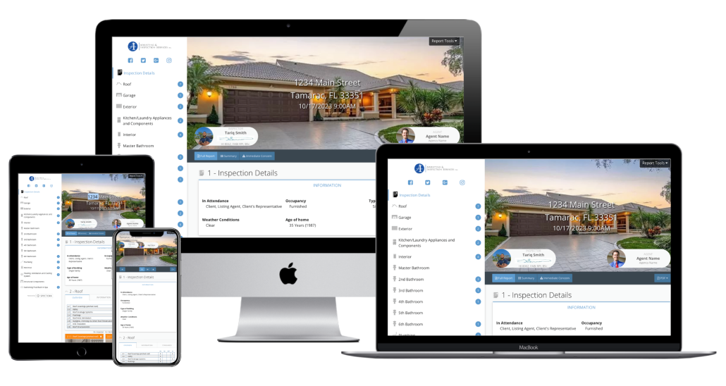 Home inspection report mockup